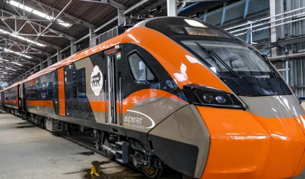 Saharanpur–Lucknow Vande Bharat Express train at station platform with passengers, modern coach design, and comfort features in focus.