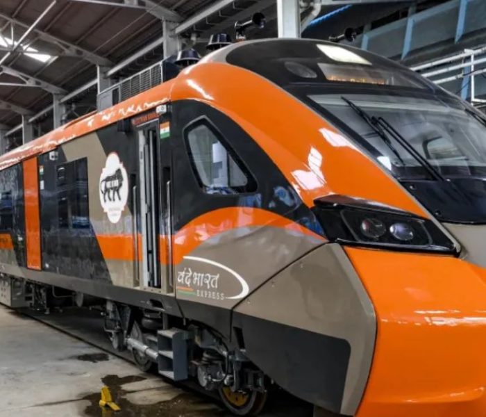 Saharanpur–Lucknow Vande Bharat Express train at station platform with passengers, modern coach design, and comfort features in focus.